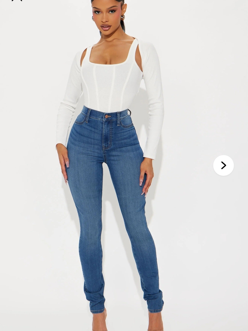 Fashion Nova Skinny Jeans Women Size 9 Blue Stretch Mid Rise Slim Denim Pants